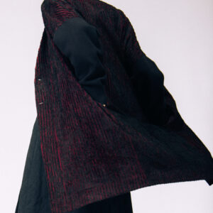 Burgundy and Black Chinese Coat